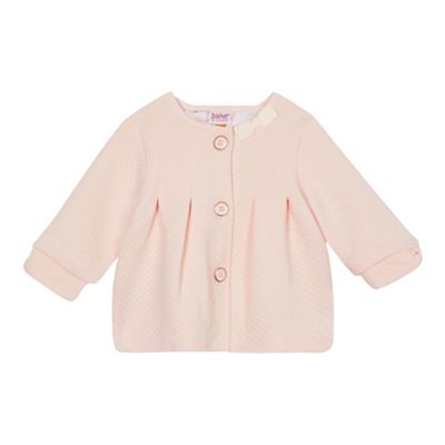 Baby girls' light pink quilted swing jacket